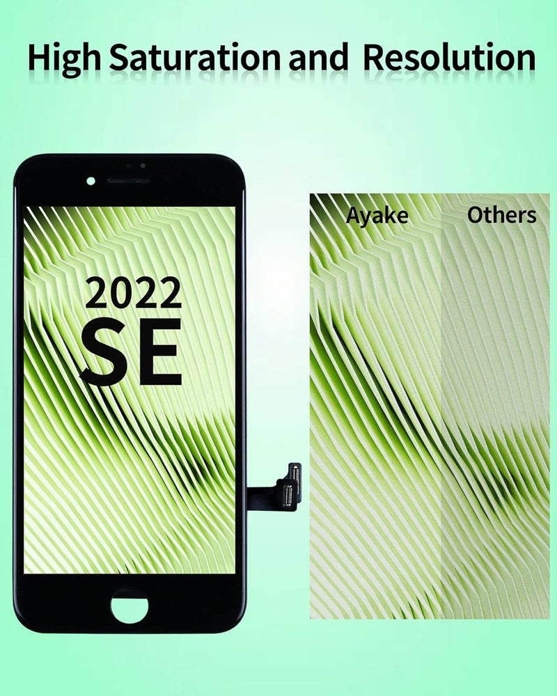 Ayake Store for iPhone SE 2022/SE3 Screen Replacement, Touch Digitizer and LCD Display Asselmbly for iPhone SE 2022 4.7 inch with Tool Kits A2783, A2595, A2785, A2782, A2784 - Image 4